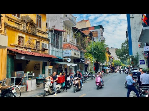 Vietnam Walking Tour 4K🇻🇳 - Hanoi City Walking at Daytime
