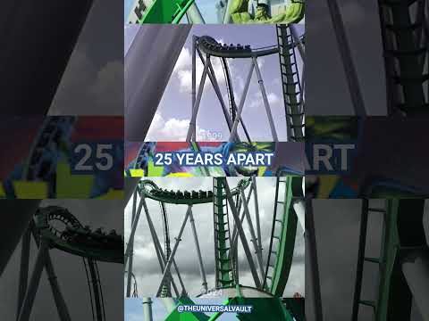 The Incredible Hulk Coaster 25 Years Apart 1999 & 2024  #universalorlando #islandsofadventure #hulk