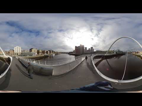 360 Virtual Reality - crossing the Gateshead Millennium Bridge