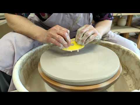 Watch Me Make a Dinner Plate Using A Rolling Pin - Part 1 - Throwing on the Potters Wheel