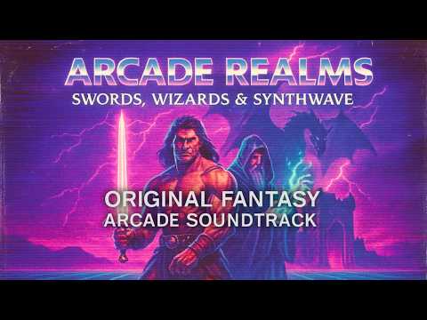 🎮 Arcade Realms – Swords, Wizards & Synthwave ⚔️🧙‍♂️ (Full Fantasy Album | 80s VHS Gaming)