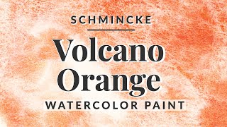 Schmincke Volcano Orange Super Granulating Watercolor Paint Swatch PY159 / PR108
