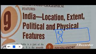 ICSE class 8 geography chapter 9 India Location Extent Political and Physical Features