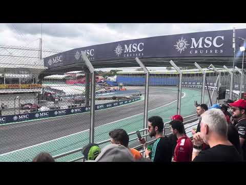 Bortoleto’s crash - Interlagos - grandstand view - Oil?