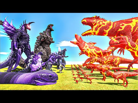Shin Godzilla & Void Gigan vs Team FIRE DINOSAUR