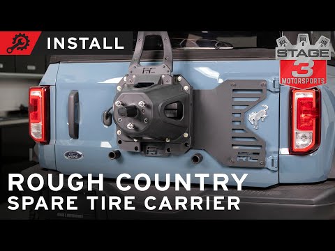 21-22 Bronco Rough Country Spare Tire Carrier Relocation Bracket & Tailgate Reinforcement