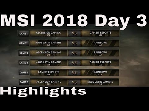 MSI 2018 Highlights Day 3 | Mid Season Invitational 2018 Play in Highlights ALL GAMES