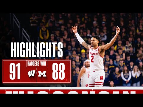 Highlights at Michigan || Wisconsin Basketball || Jan.10, 2026
