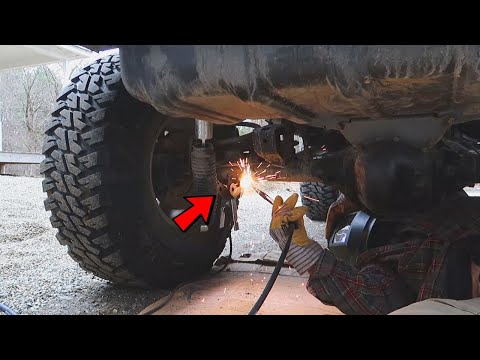 Welding a broken shock mount (2006 Lifted Jeep Wrangler TJ)