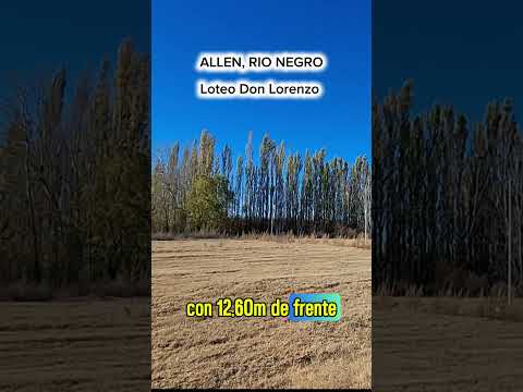 🌿 Lote frente al espacio verde en Don Lorenzo – Allen, Río Negro