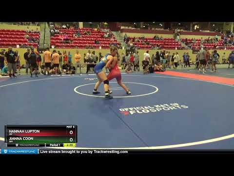 127 Lbs Round 2 - Hannah Lupton, OK Vs Jianna Coon, NM 5839