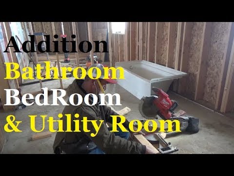 #292 - Framed Up The Bathroom, Utility Room And Set The Bathtub (Downstairs)
