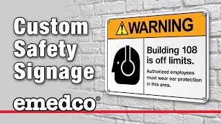 preview picture of video 'Emedco's Custom Safety Signs Help Make Your Specific Safety Message Heard'