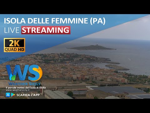 🔴 Isola delle Femmine live webcam - Panoramica Isolotto N/NO