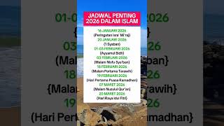 Download lagu JADWAL PENTING 2026 DALAM ISLAM 🙏 mp3