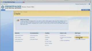 SharePoint 2007 Tutorial - How To Create a SharePoint Web Part Page