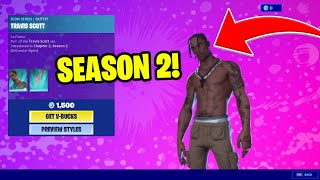 TRAVIS SCOTT SKIN RETURN RELEASE DATE IN FORTNITE SEASON 2!