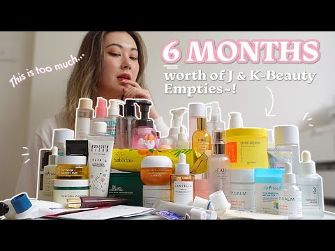 6 MONTHS worth of Asian Beauty Empties!! Japanese and...