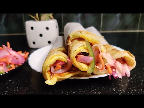 Kolkata Style Egg Roll | How to make Kati Roll at Home | Anda Roll Recipe | Deccan Flavors