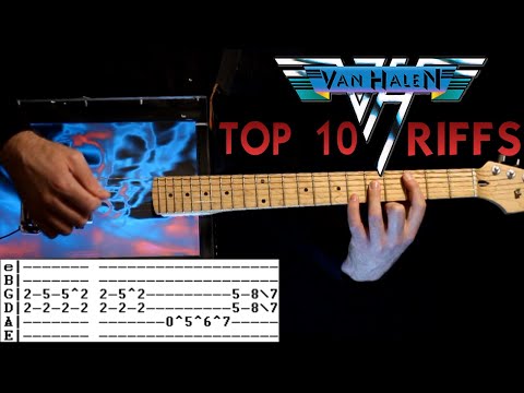 TOP 10 Van Halen Licks & Guitar Tab / Guitar Tutorial / Guitar Lesson EVH