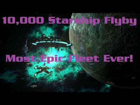 10,000 Starship Flyby - Most EPIC Fleet Ever!