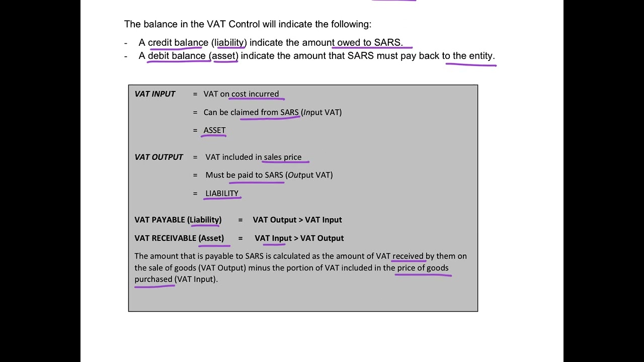 1. Theory on VAT input & output