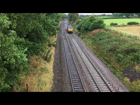 GBRf Class 92 92028 on 0Z28 Mossend Down Yard - Crewe Holding Sidings at Acton Bridge on 05-09-2017