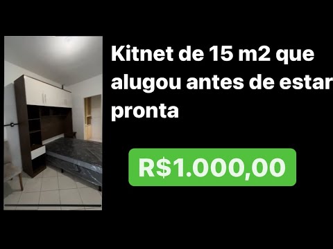 Como alugar kitnet de 15m2 antes de ficar pronta? @kitnetblumenau_