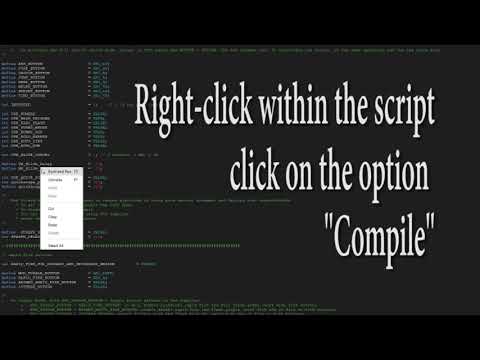 How to: Load a script/Compile/Save to a slot