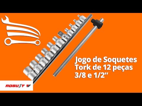 Jogo de Soquetes Tork de 12 peças 3/8 e 1/2 Pol. - Vídeo