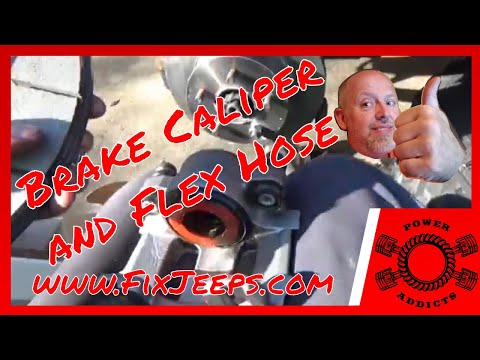 Jeep Wrangler - How to change the brake Caliper and soft line. #brakecaliper #newbrakes #fixjeeps