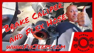 Jeep Wrangler - How to change the brake Caliper and soft line. #brakecaliper #newbrakes #fixjeeps