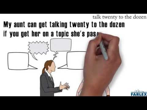 talk twenty to the dozen