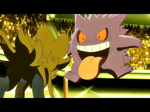Gengar vs Luxray (DUB) - Ash vs Volkner - Pokémon Journeys: The Series