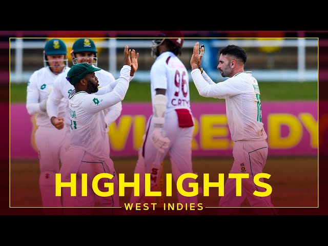 Maharaj Picks up 3-Fer & Cartey Hits 42 | Highlights | West Indies v South Africa | 1st Test Day 3 Maharaj Picks up 3-Fer & Cartey Hits 42 | Highlights | West Indies v South Africa | 1st Test Day 3