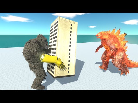 Upgrade Kong vs All Kaiju | The Skyscraper Weapon Clash! - Animal Revolt Battle Simulator