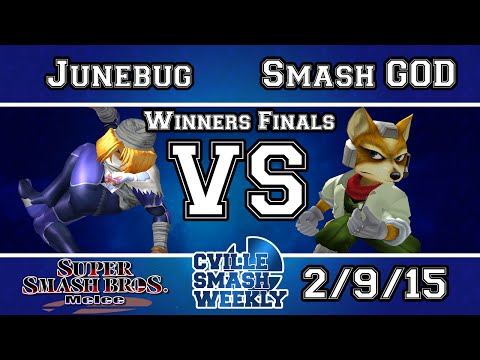 Cville Smash - VGz | Junebug (Sheik) Vs VGz | Smash G0d (Fox) SSBM Winners Finals - Melee