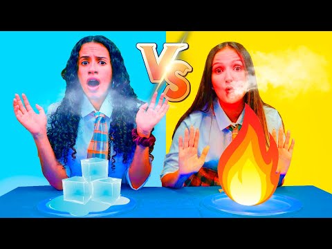 DESAFIO COMIDAS QUENTES X COMIDAS GELADAS NA ESCOLA FANTÁSTICA!