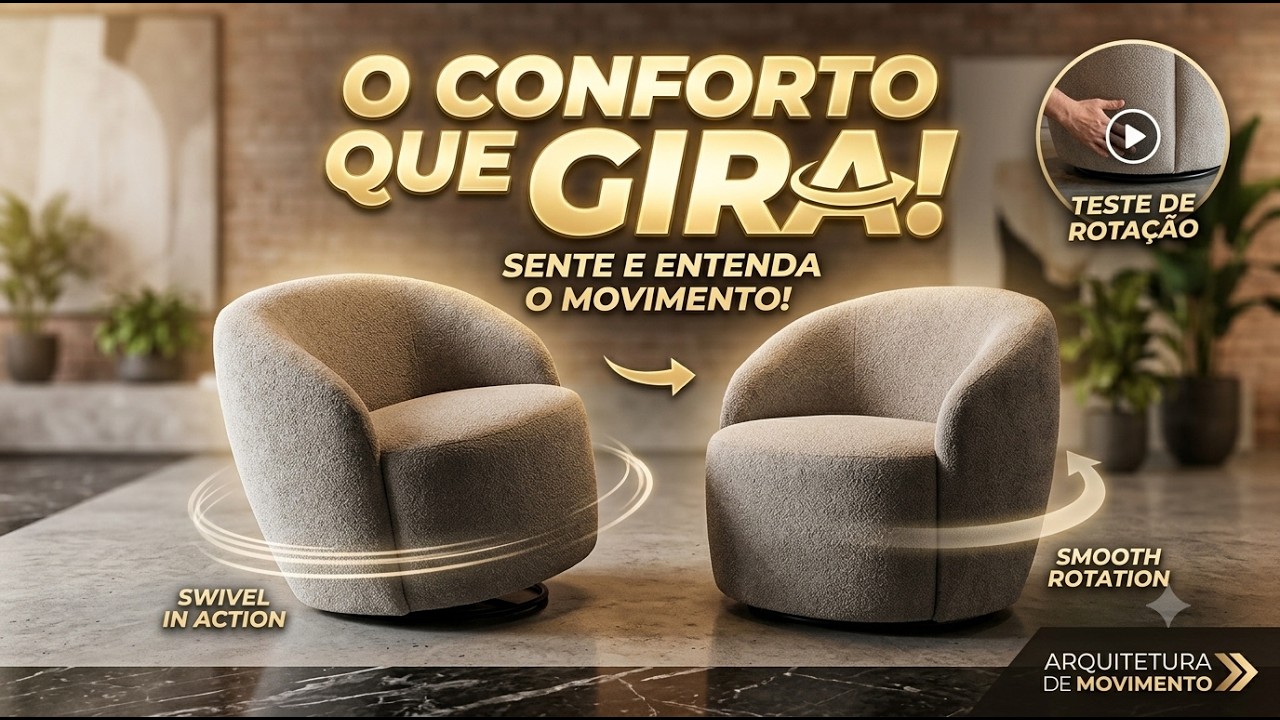 INCRÍVEL! Fiz duas POLTRONAs ORGÂNICA GIRATÓRIA!