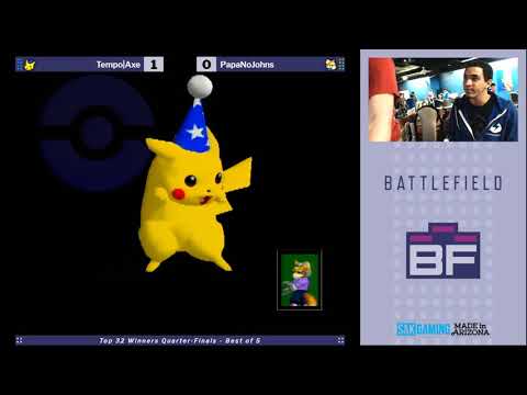 Battlefield 9 Top 32 Winners Quarters - Tempo|Axe (Pikachu) vs PapaNoJohns (Fox)