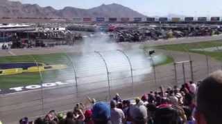 preview picture of video 'Tony Stewart's burnout after winning Kobalt 400 in Vegas 2012'