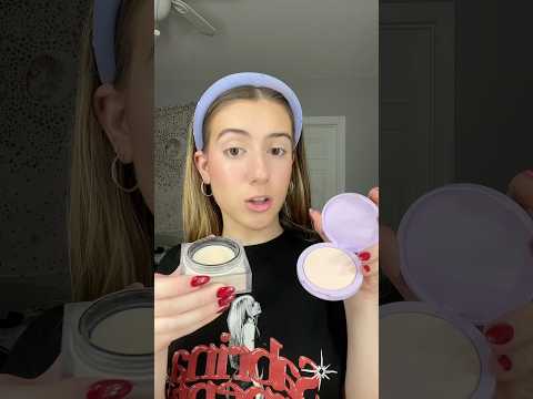 How to use loose setting powder vs pressed powder! #makeup #makeuptutorial #beauty #makeuphacks