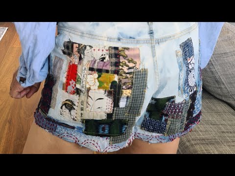 How to DIY Upcycled Boro Style Shorts: A Step by step guide for  Beginners and experienced upcyclers