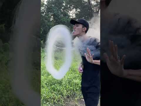 Outdoor vape tricks | Biggest vape ring | #vape #vapetricks