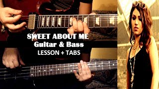 SWEET ABOUT ME Gabriella Cilmi GUITAR and BASS LESSON | Tutorial | TAB | How To Play | Easy Beginner
