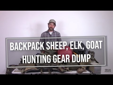 Backpack Sheep, Elk, Goat Hunting Gear Dump
