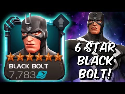 6 Star Black Bolt Level Up & Gameplay /w Full Inhuman Synergy - Marvel Contest of Champions