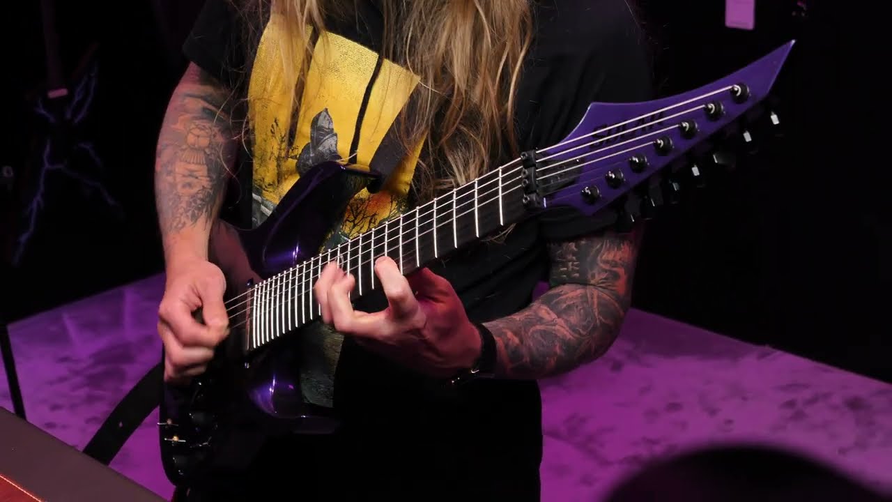 Solar A1.7FRPM Sustainiac+ 7-String Electric Guitar - Purple Metallic Gloss