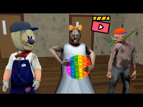 Granny vs Grandpa vs "POP-IT" vs Ice Scream - funny horror school animation (Compilation #8)