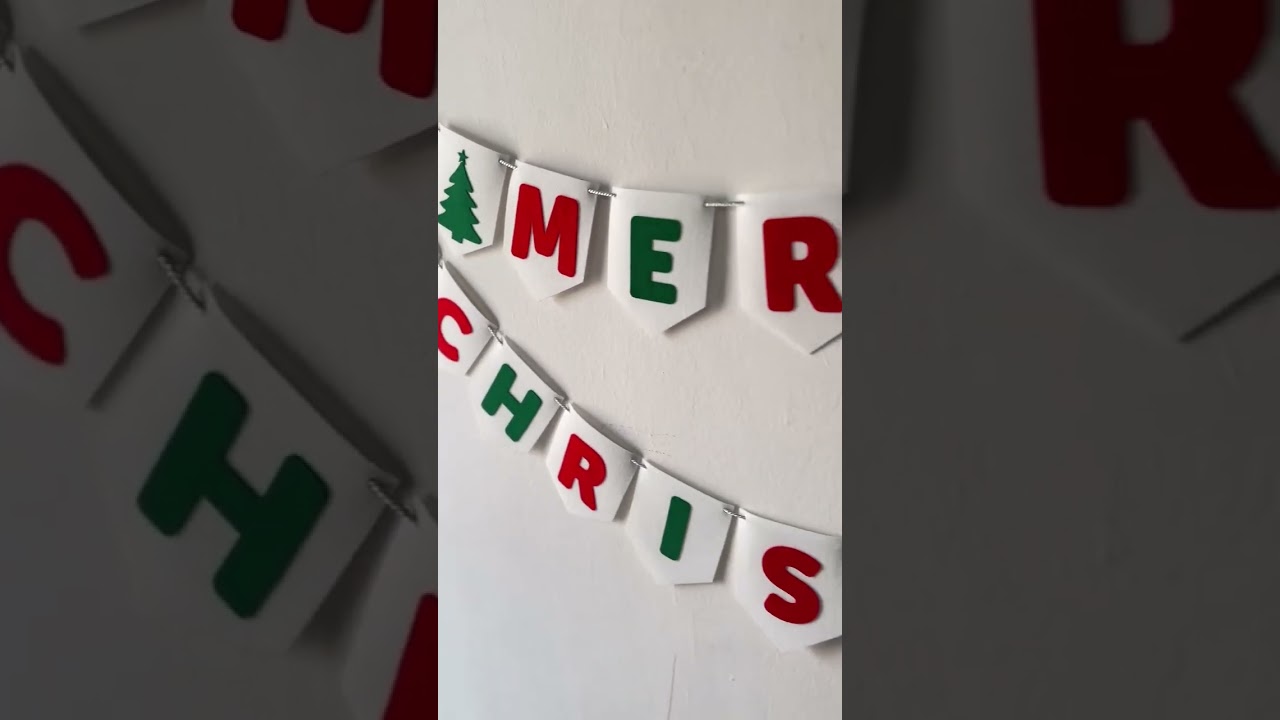 Merry Christmas Banner| Christmas Party Decoration| Christmas Hanging Garland for Home & Party